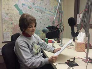 Janet in radio studio